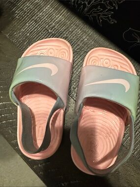Nike Pink Slides with Pastel Gradient Strap